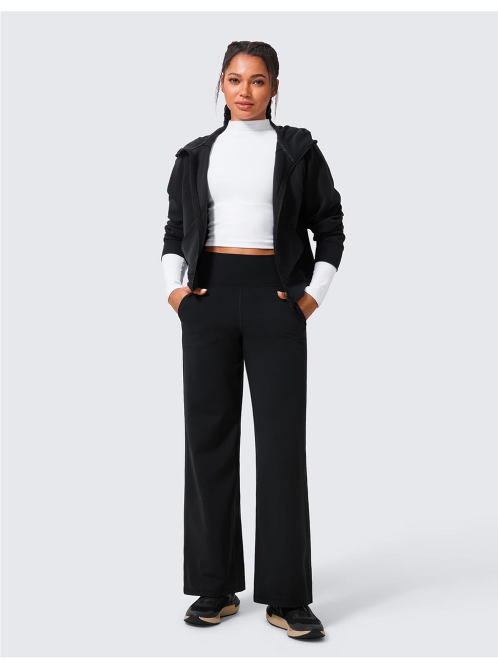 CRZ YOGA Butterlift Wide Leg Pants Pockets